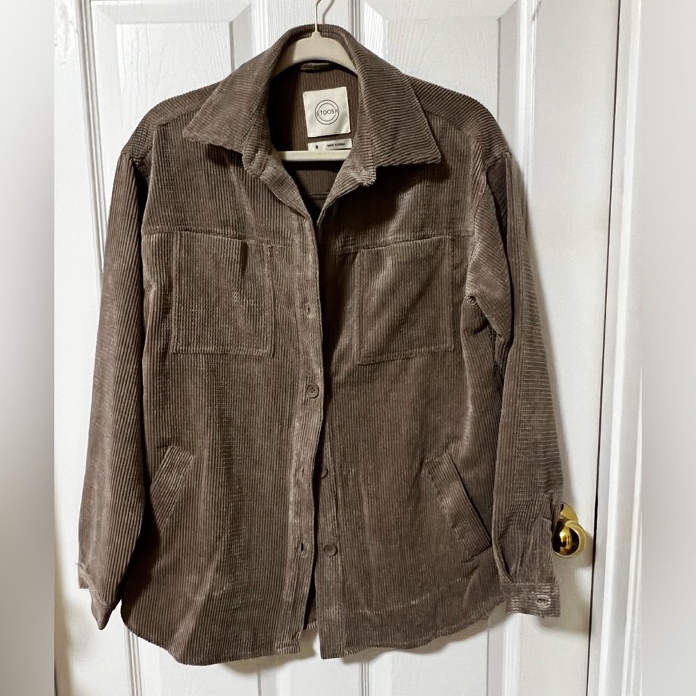 BROWN OVERSIZED BUTTON DOWN SHIRT/JACKET